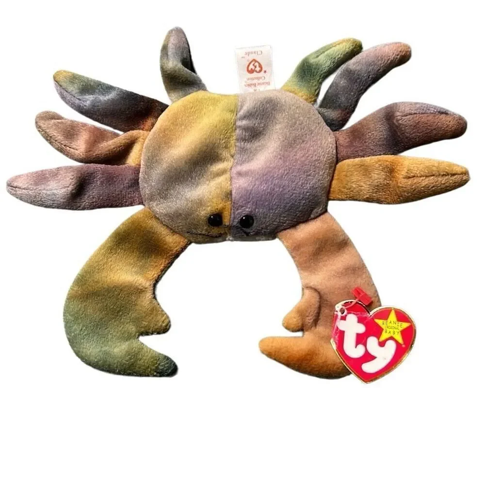TY Toys Multicolor The Beanie Babies Collection Claude the Crab Stuffed One Size - Picture 2 of 10